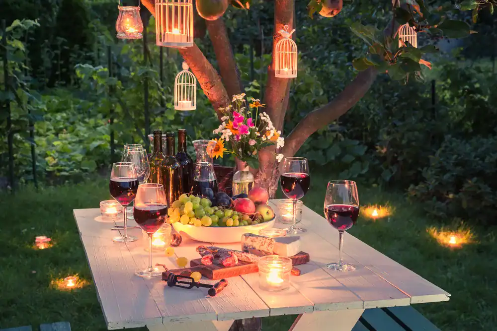 outdoor seating area