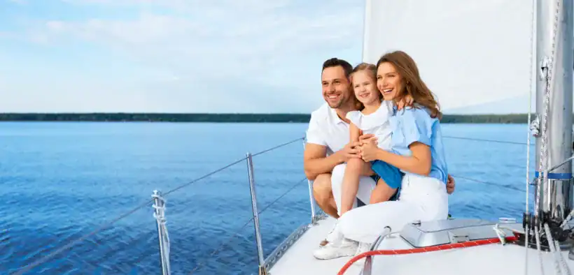 Family holidays on a yacht
