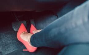 driving in high heels